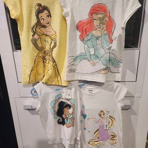 Disney Limited Edition Princess shirt lot Ariel Belle Jasmine Rapunzel size 5
